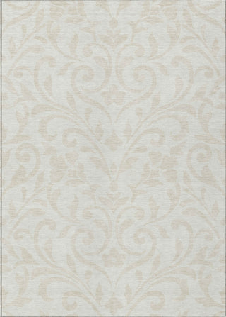 Piper Looms Chantille Floral ACN875 Ivory Machine Washable Area Rug main image