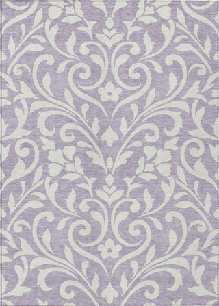 Piper Looms Chantille Floral ACN875 Lavender Machine Washable Area Rug main image