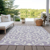 Piper Looms Chantille Floral ACN875 Lavender Machine Washable Area Rug Outdoor Lifestyle Image Feature