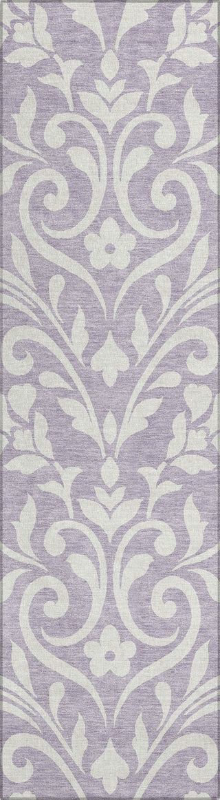 Piper Looms Chantille Floral ACN875 Lavender Machine Washable Area Rug Runner Main Image