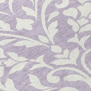 Piper Looms Chantille Floral ACN875 Lavender Machine Washable Area Rug Swatch Image