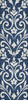 Piper Looms Chantille Floral ACN875 Navy Machine Washable Area Rug Runner Main Image