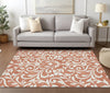 Piper Looms Chantille Floral ACN875 Salmon Machine Washable Area Rug Lifestyle Image Feature