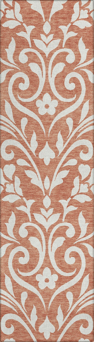 Piper Looms Chantille Floral ACN875 Salmon Machine Washable Area Rug Runner Main Image