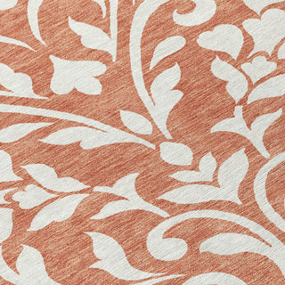 Piper Looms Chantille Floral ACN875 Salmon Machine Washable Area Rug Swatch Image