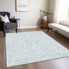 Piper Looms Chantille Floral ACN875 Sky Machine Washable Area Rug Lifestyle Image Feature