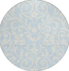 Piper Looms Chantille Floral ACN875 Sky Machine Washable Area Rug Round Main Image