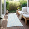 Piper Looms Chantille Floral ACN875 Sky Machine Washable Area Rug Runner Outdoor Lifestyle Image Feature
