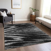 Piper Looms Chantille Modern ACN876 Black Machine Washable Area Rug Lifestyle Image Feature
