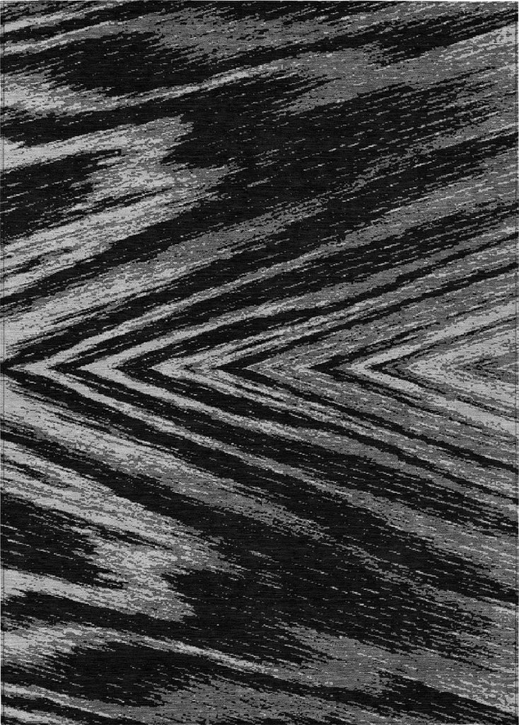 Piper Looms Chantille Modern ACN876 Black Machine Washable Area Rug main image