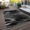 Piper Looms Chantille Modern ACN876 Black Machine Washable Area Rug Outdoor Lifestyle Image Feature