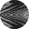 Piper Looms Chantille Modern ACN876 Black Machine Washable Area Rug Round Main Image