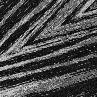 Piper Looms Chantille Modern ACN876 Black Machine Washable Area Rug Swatch Image