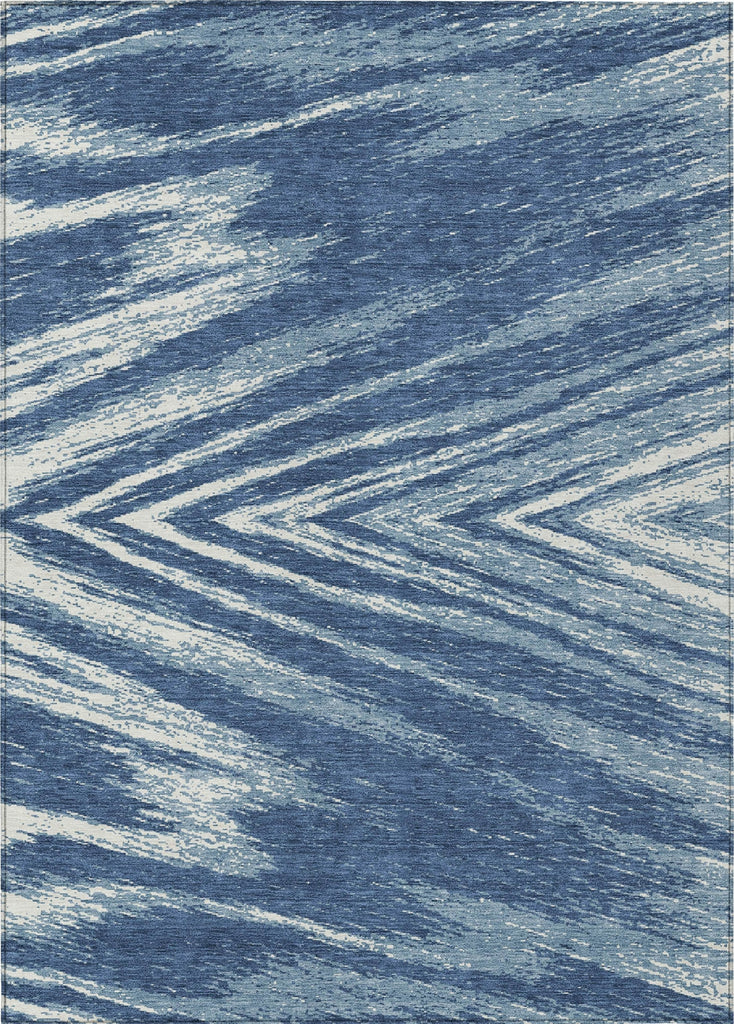 Piper Looms Chantille Modern ACN876 Blue Machine Washable Area Rug main image