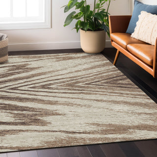 Piper Looms Chantille Modern ACN876 Brown Machine Washable Area Rug Lifestyle Image Feature