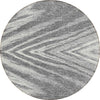 Piper Looms Chantille Modern ACN876 Gray Machine Washable Area Rug Round Main Image