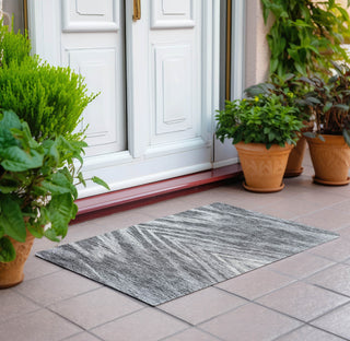 Piper Looms Chantille Modern ACN876 Gray Machine Washable Area Rug Scatter Outdoor Lifestyle Image Feature