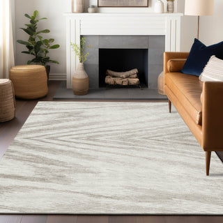 Piper Looms Chantille Modern ACN876 Ivory Machine Washable Area Rug Lifestyle Image Feature