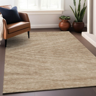 Piper Looms Chantille Modern ACN876 Khaki Machine Washable Area Rug Lifestyle Image Feature