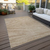 Piper Looms Chantille Modern ACN876 Khaki Machine Washable Area Rug Outdoor Lifestyle Image Feature