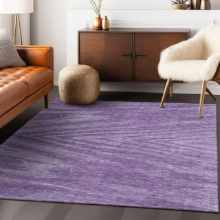 Piper Looms Chantille Modern ACN876 Purple Machine Washable Area Rug Lifestyle Image Feature