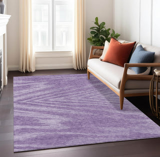 Piper Looms Chantille Modern ACN876 Purple Machine Washable Area Rug Lifestyle Image Feature