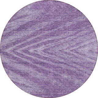 Piper Looms Chantille Modern ACN876 Purple Machine Washable Area Rug Round Main Image