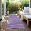 Piper Looms Chantille Modern ACN876 Purple Machine Washable Area Rug Runner Outdoor Lifestyle Image Feature