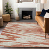 Piper Looms Chantille Modern ACN876 Salmon Machine Washable Area Rug Lifestyle Image Feature