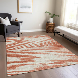 Piper Looms Chantille Modern ACN876 Salmon Machine Washable Area Rug Lifestyle Image Feature