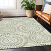 Piper Looms Chantille Circles ACN877 Aloe Machine Washable Area Rug Lifestyle Image Feature