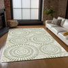 Piper Looms Chantille Circles ACN877 Aloe Machine Washable Area Rug Lifestyle Image Feature