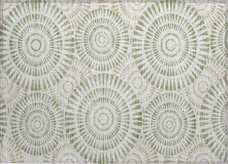 Piper Looms Chantille Circles ACN877 Aloe Machine Washable Area Rug Scatter Main Image
