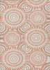 Piper Looms Chantille Circles ACN877 Coral Machine Washable Area Rug main image