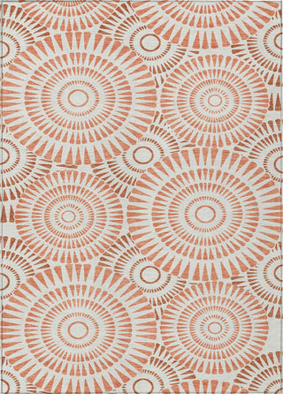 Piper Looms Chantille Circles ACN877 Coral Machine Washable Area Rug main image