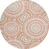 Piper Looms Chantille Circles ACN877 Coral Machine Washable Area Rug Round Main Image