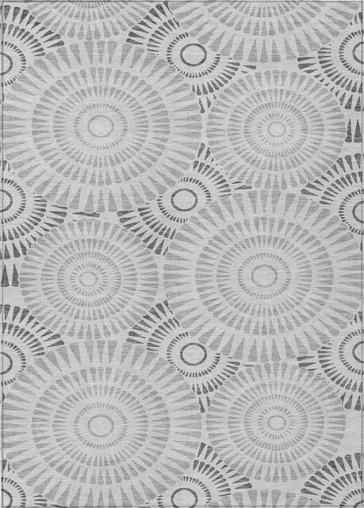 Piper Looms Chantille Circles ACN877 Gray Machine Washable Area Rug main image
