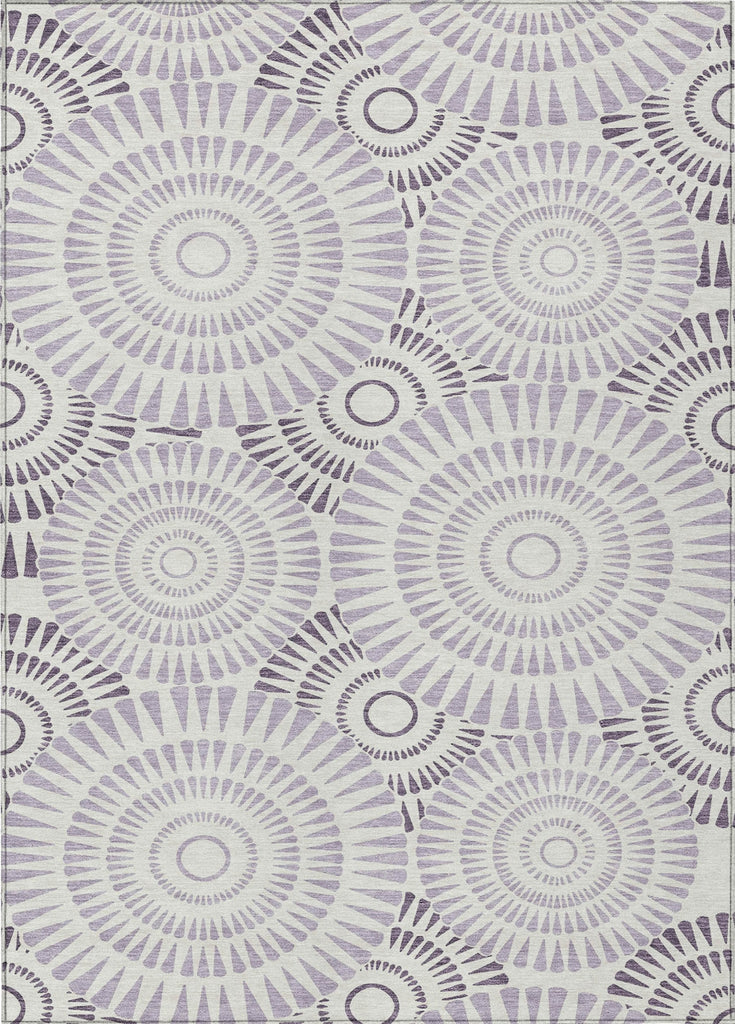 Piper Looms Chantille Circles ACN877 Lavender Machine Washable Area Rug main image