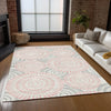 Piper Looms Chantille Circles ACN877 Pink Machine Washable Area Rug Lifestyle Image Feature