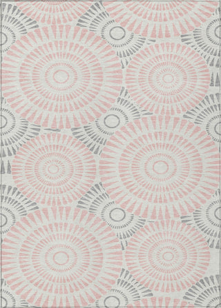 Piper Looms Chantille Circles ACN877 Pink Machine Washable Area Rug main image
