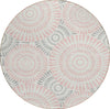 Piper Looms Chantille Circles ACN877 Pink Machine Washable Area Rug Round Main Image