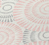 Piper Looms Chantille Circles ACN877 Pink Machine Washable Area Rug Swatch Image