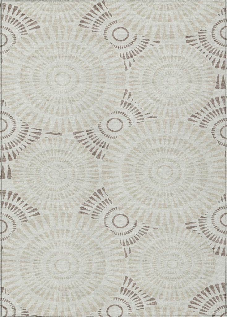 Piper Looms Chantille Circles ACN877 Taupe Machine Washable Area Rug main image