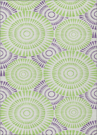 Piper Looms Chantille Circles ACN877 White Machine Washable Area Rug main image