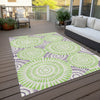 Piper Looms Chantille Circles ACN877 White Machine Washable Area Rug Outdoor Lifestyle Image Feature