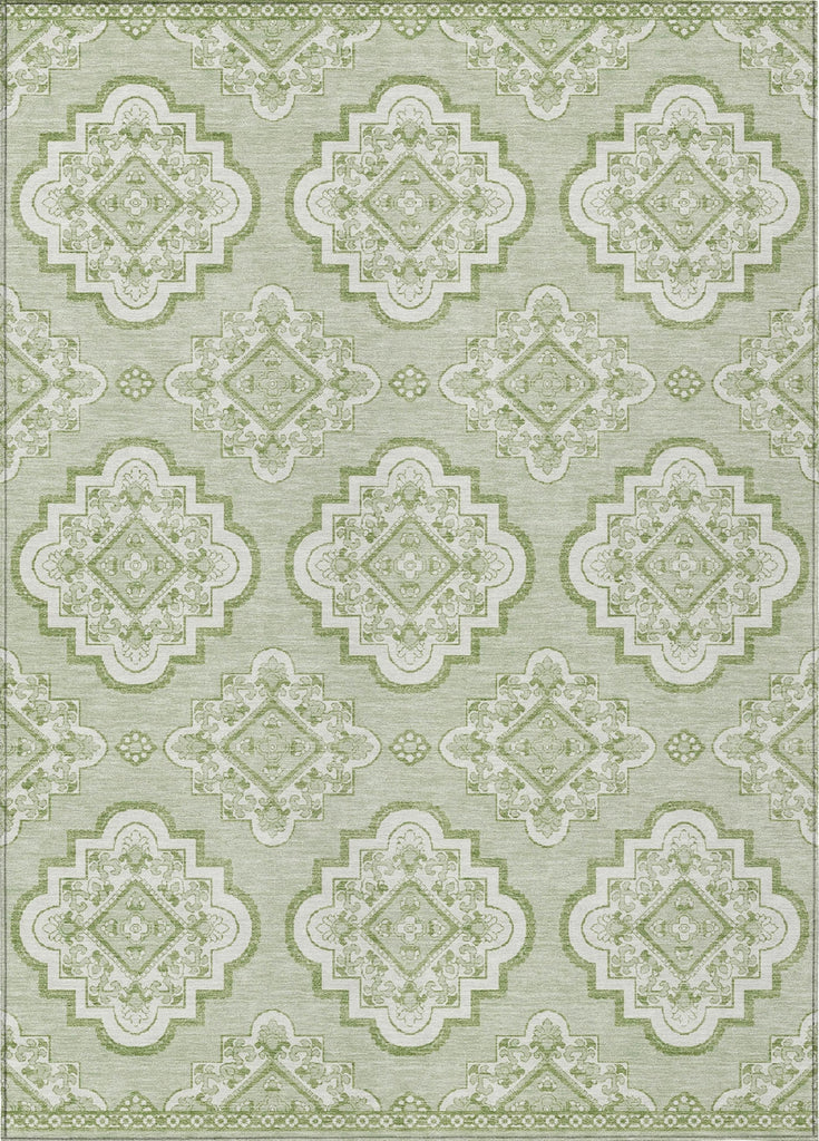 Piper Looms Chantille Medallions ACN878 Aloe Machine Washable Area Rug main image