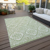 Piper Looms Chantille Medallions ACN878 Aloe Machine Washable Area Rug Outdoor Lifestyle Image Feature