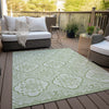 Piper Looms Chantille Medallions ACN878 Aloe Machine Washable Area Rug Outdoor Lifestyle Image Feature