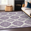Piper Looms Chantille Medallions ACN878 Lavender Machine Washable Area Rug Lifestyle Image Feature