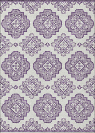 Piper Looms Chantille Medallions ACN878 Lavender Machine Washable Area Rug main image